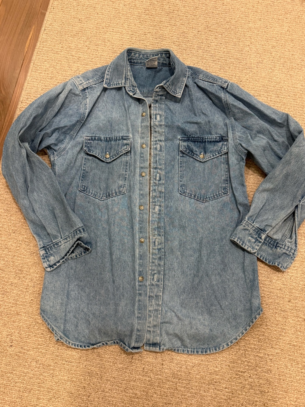 Vintage 1980’s redwood national park embossed cotton denim shirt made in USA M